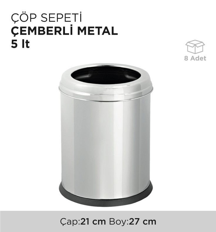 ÇÖP SEPETİ ÇEMBERLİ METAL 5LT