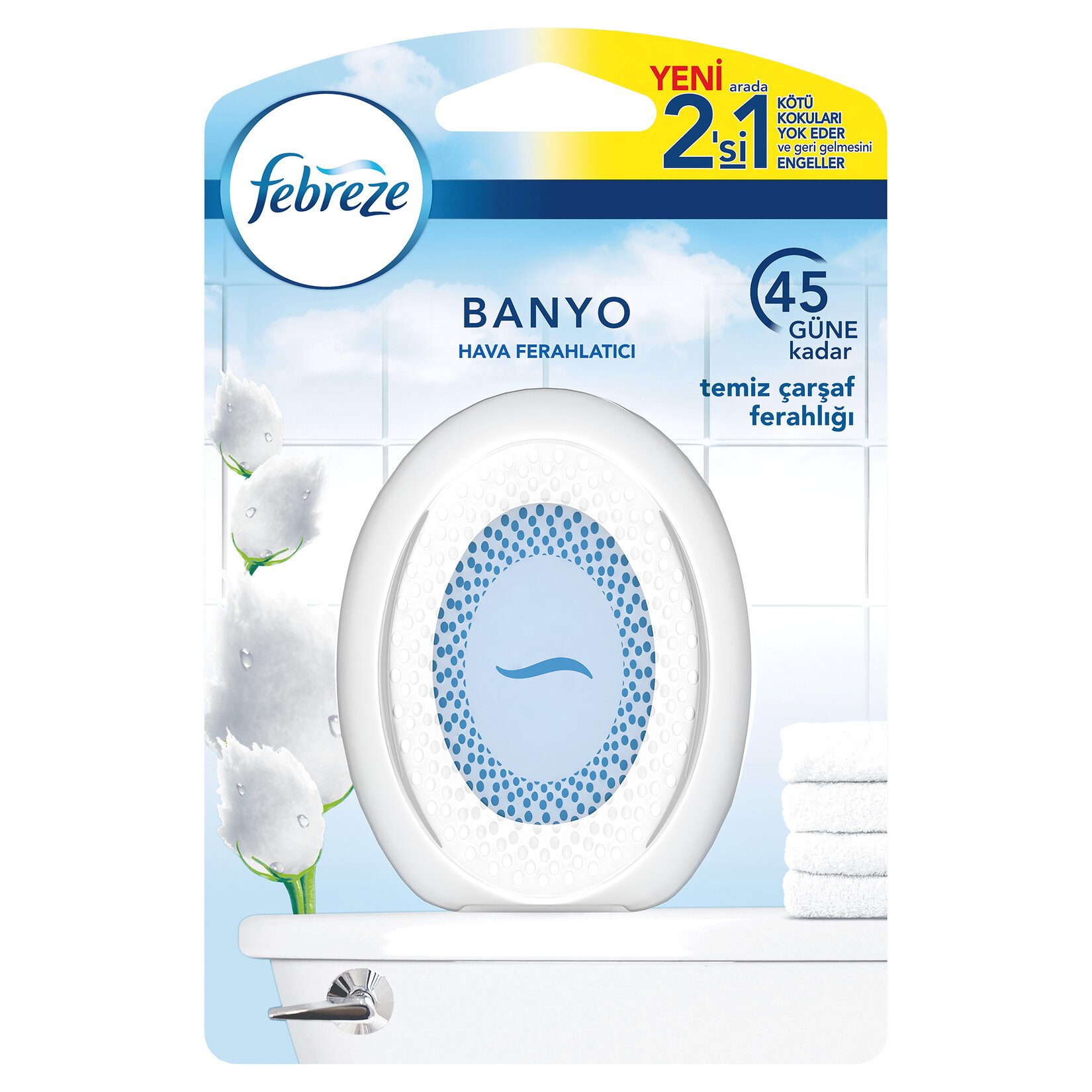 FEBREZE HAVA FERAHLATICI BANYO ODA KOKUSU TEMİZ ÇARŞAF FERAHLIĞI