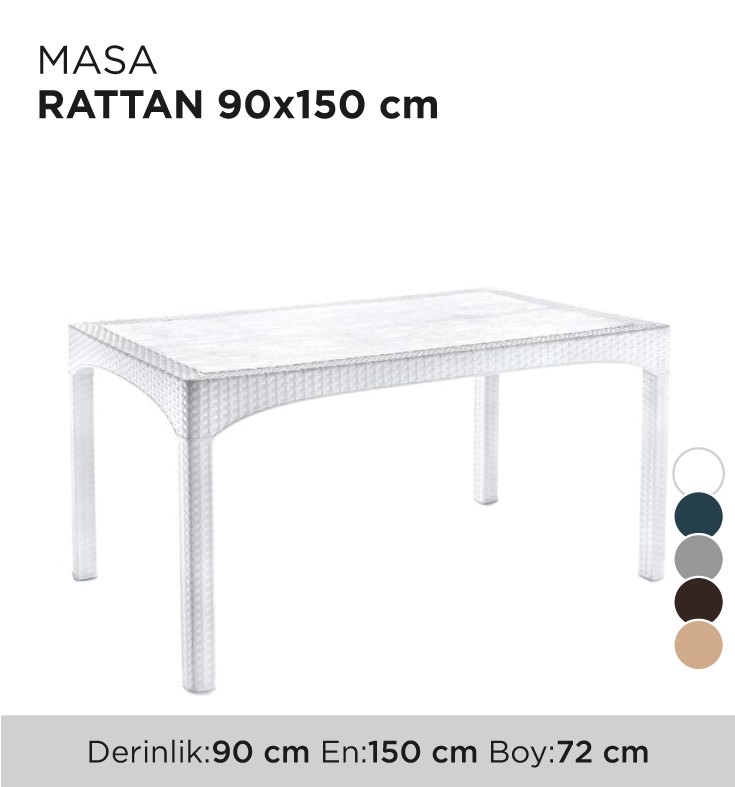 MASA RATTAN 90x150CM