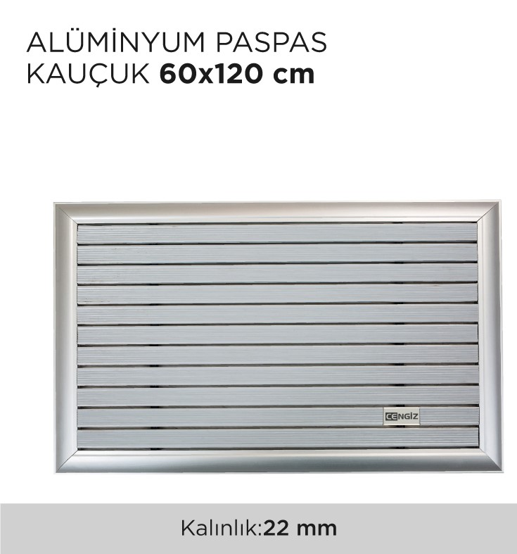 ALÜMİNYUM PASPAS KAUÇUK 60x120CM