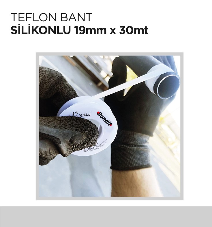 TEFLON BANT SİLİKONLU 19mm x 30mt