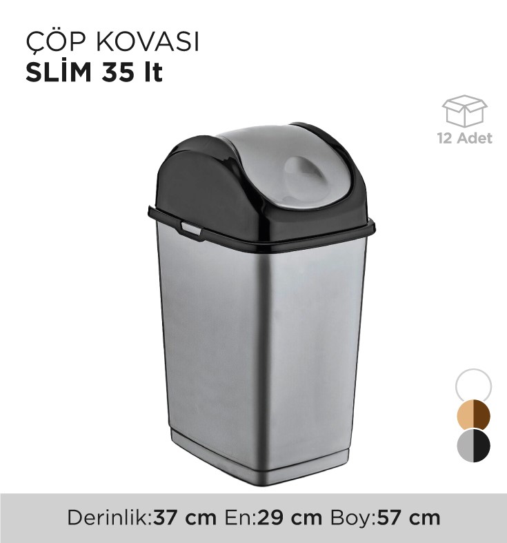 ÇÖP KOVASI SLİM 35LT