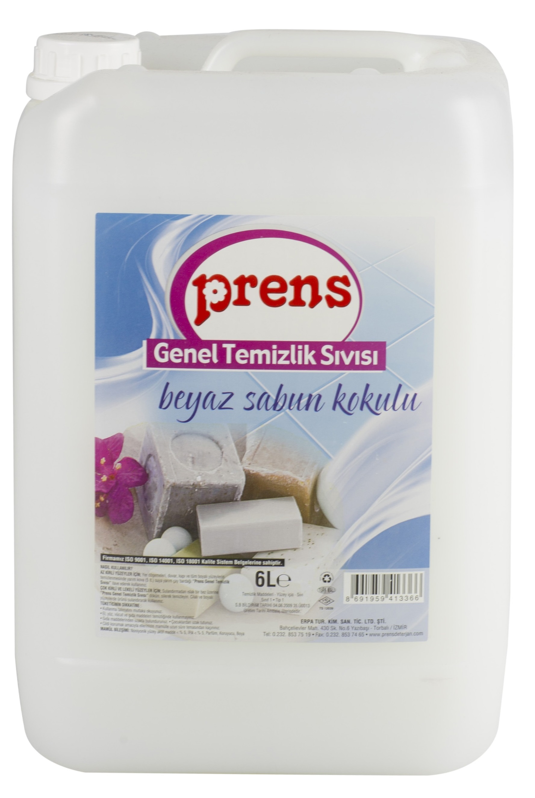 PRENS GENEL TEMİZLİK BEYAZ SABUN 6 LT