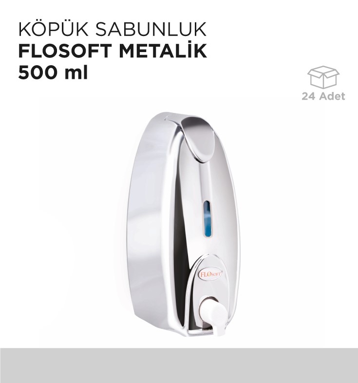 KÖPÜK SABUNLUK FLOSOFT METALİK 500ML