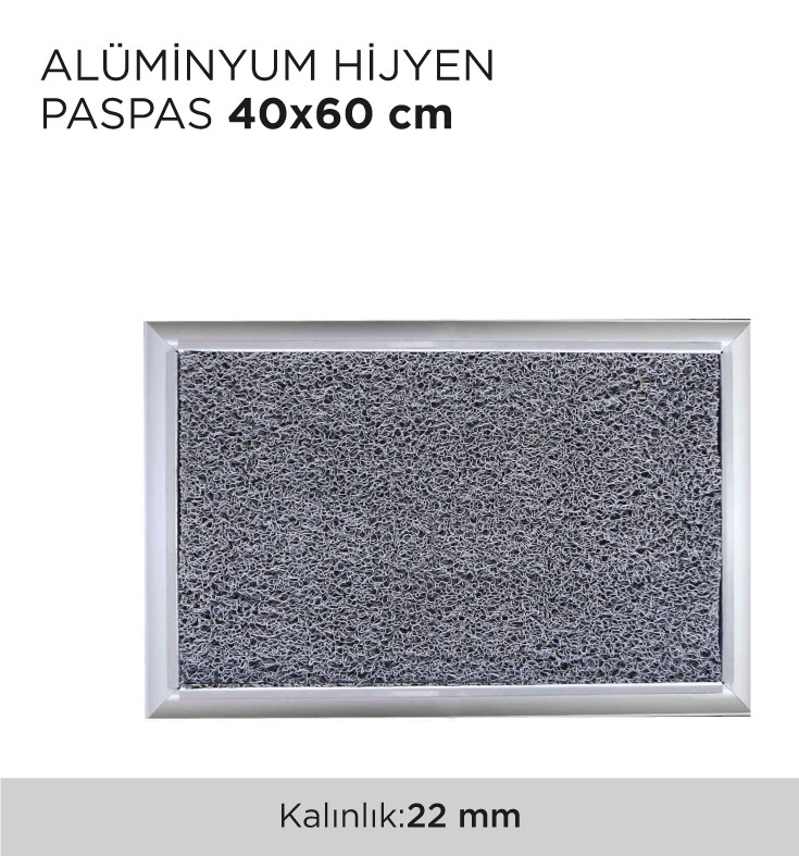 ALÜMİNYUM HİJYEN PASPAS 40x60CM