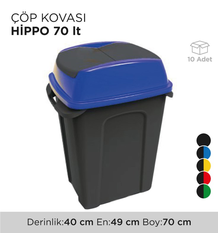 ÇÖP KOVASI HİPPO 70LT