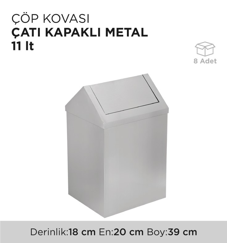 ÇÖP KOVASI ÇATI KAPAKLI METAL 11LT