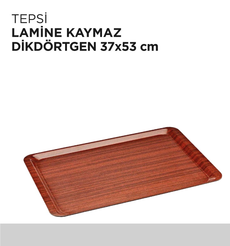 TEPSİ LAMİNE KAYMAZ DİKDÖRTGEN 37x53CM