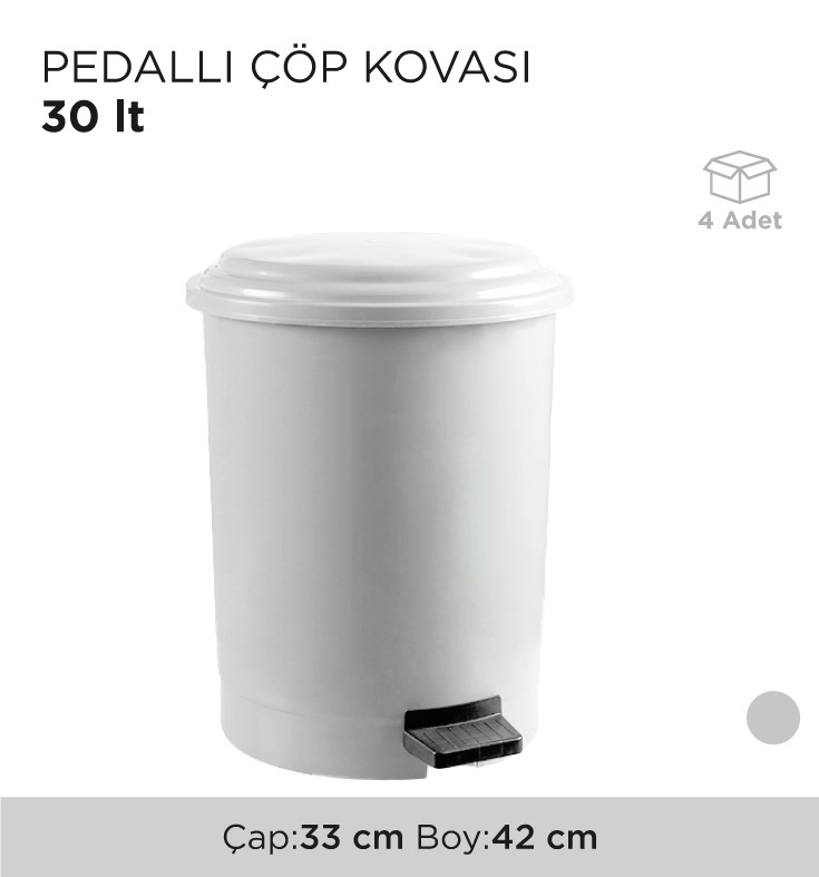 PEDALLI ÇÖP KOVASI 30LT