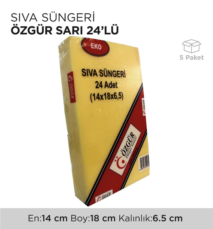 SIVA SÜNGERİ ÖZGÜR SARI 24'LÜ