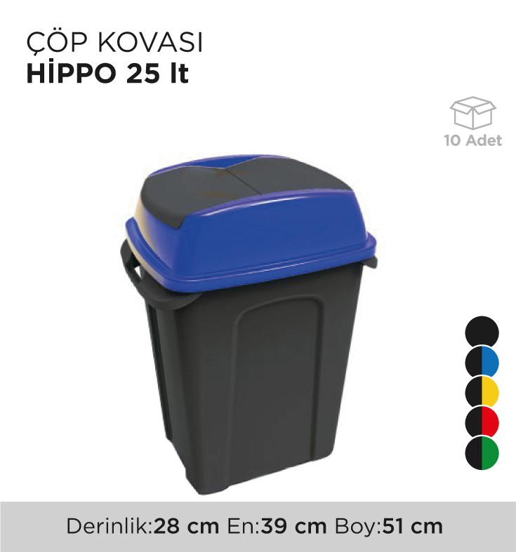 ÇÖP KOVASI HİPPO 25LT