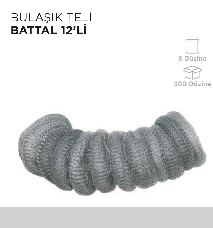 BULAŞIK TELİ BATTAL 12'Lİ