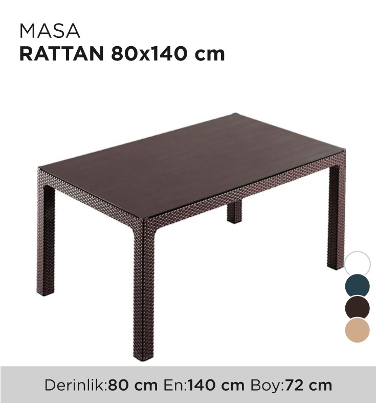 MASA RATTAN 80x140CM