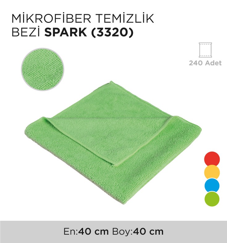 MİKROFİBER TEMİZLİK BEZİ SPARK (3320)