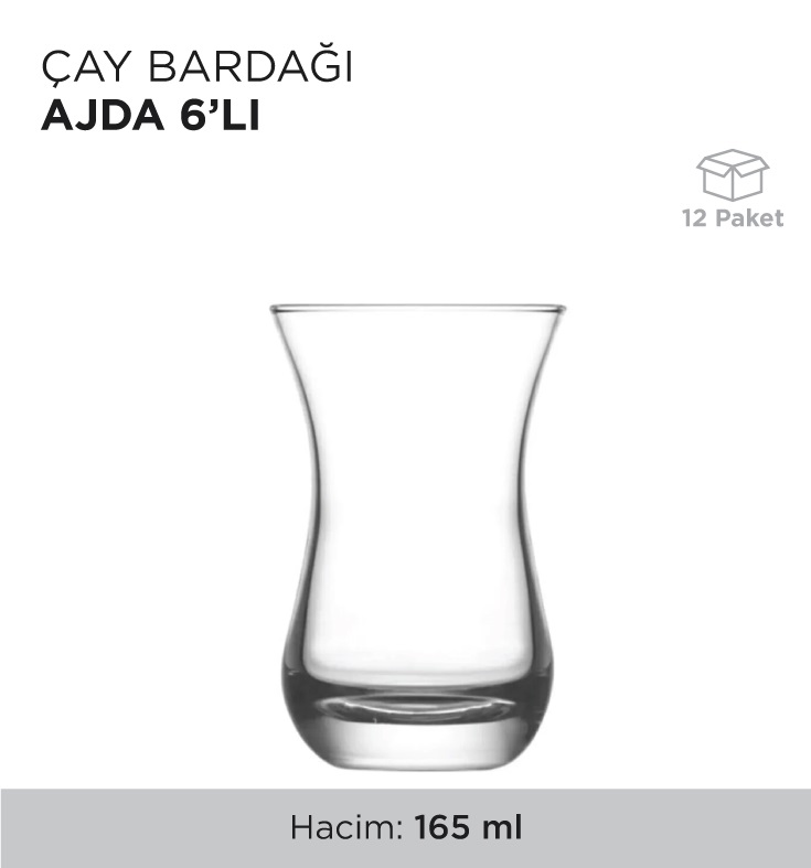 ÇAY BARDAĞI AJDA 6'LI