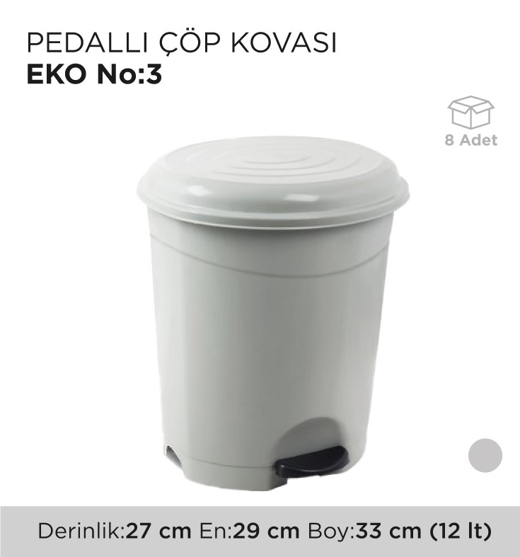 PEDALLI ÇÖP KOVASI EKO NO 3