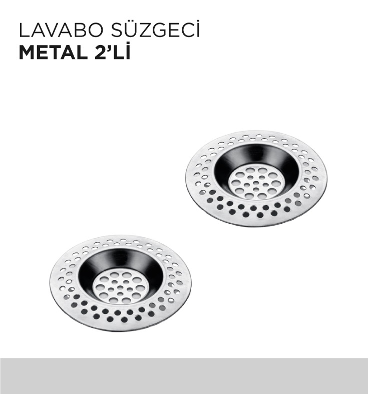 LAVABO SÜZGECİ METAL 2'Lİ