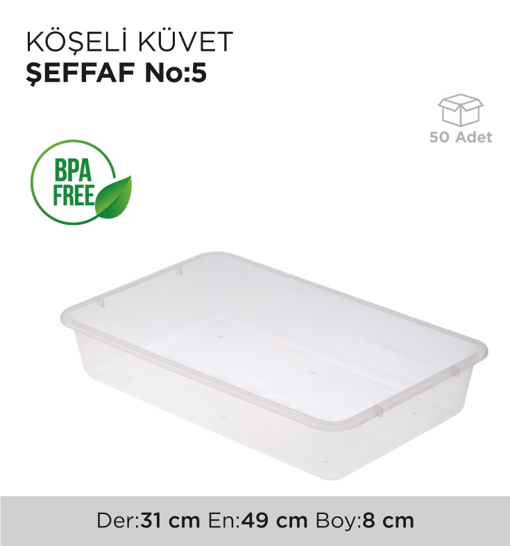 KÖŞELİ KÜVET ŞEFFAF NO 5