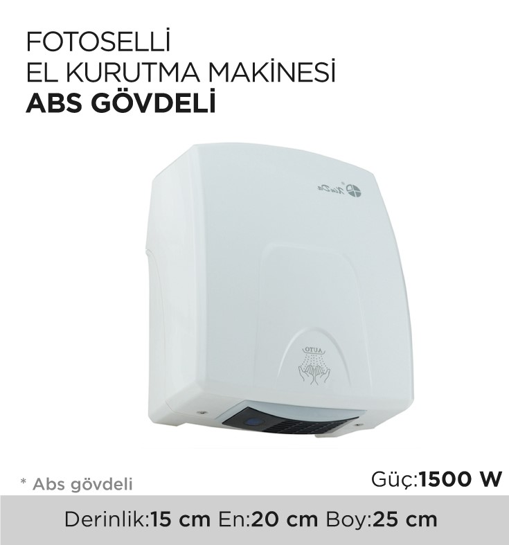 FOTOSELLİ EL KURUTMA MAKİNESİ ABS GÖVDELİ