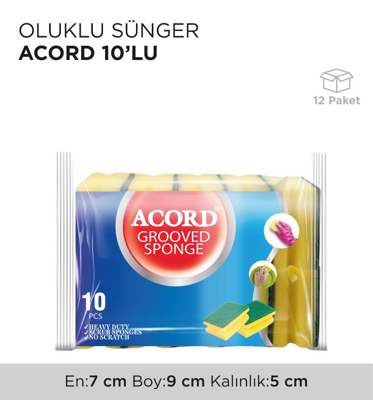 OLUKLU SÜNGER ACORD 10'LU