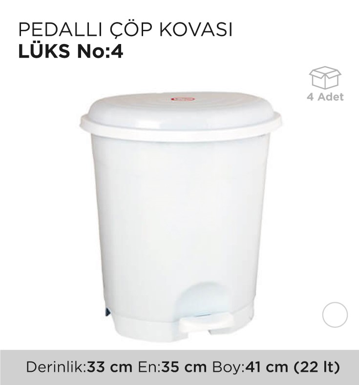 PEDALLI ÇÖP KOVASI LÜKS NO 4