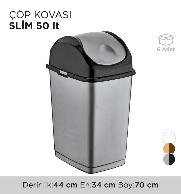 ÇÖP KOVASI SLİM 50LT