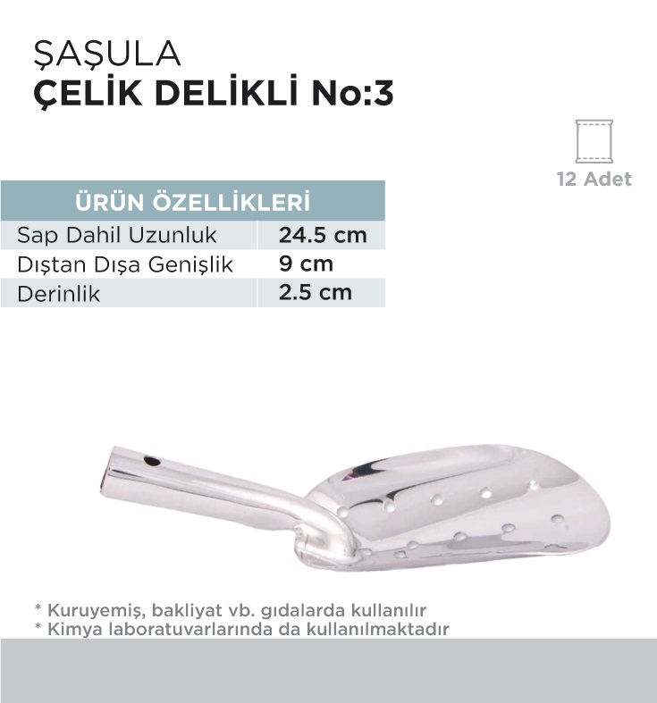 ŞAŞULA ÇELİK DELİKLİ NO 3