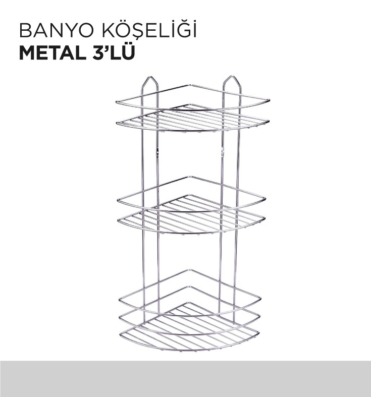 BANYO KÖŞELİĞİ METAL 3'Lİ