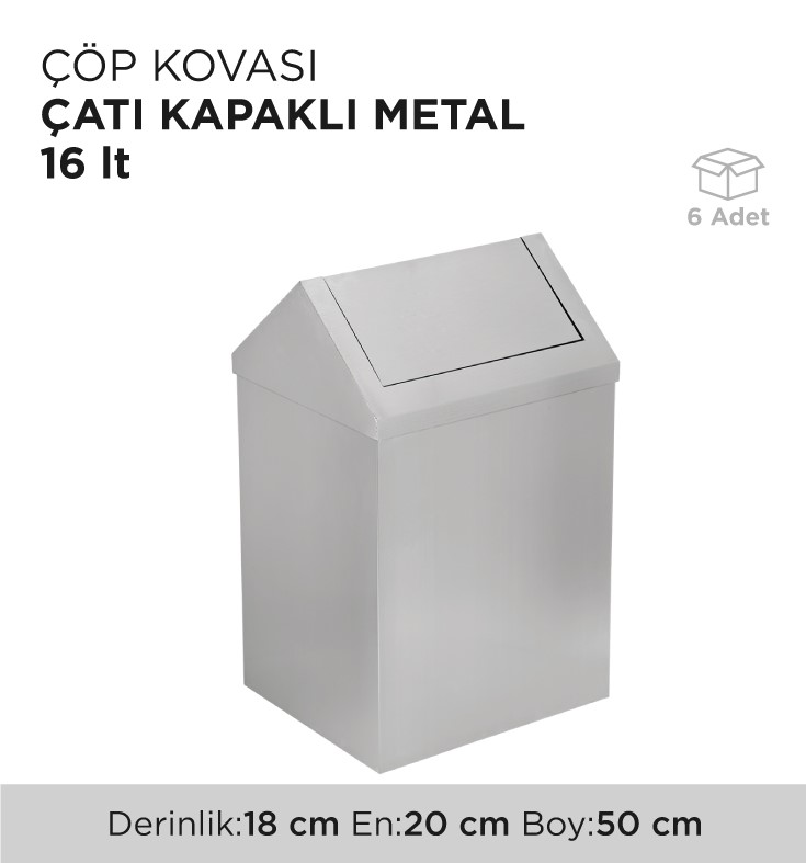 ÇÖP KOVASI ÇATI KAPAKLI METAL 16LT