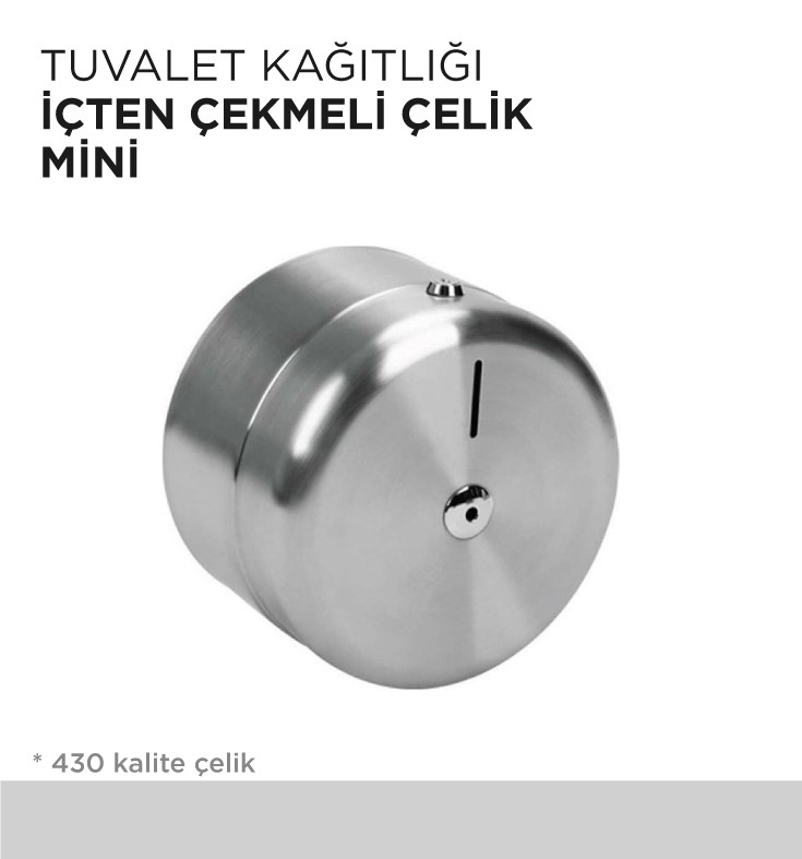 TUVALET KAĞITLIĞI İÇTEN ÇEKMELİ ÇELİK MİNİ