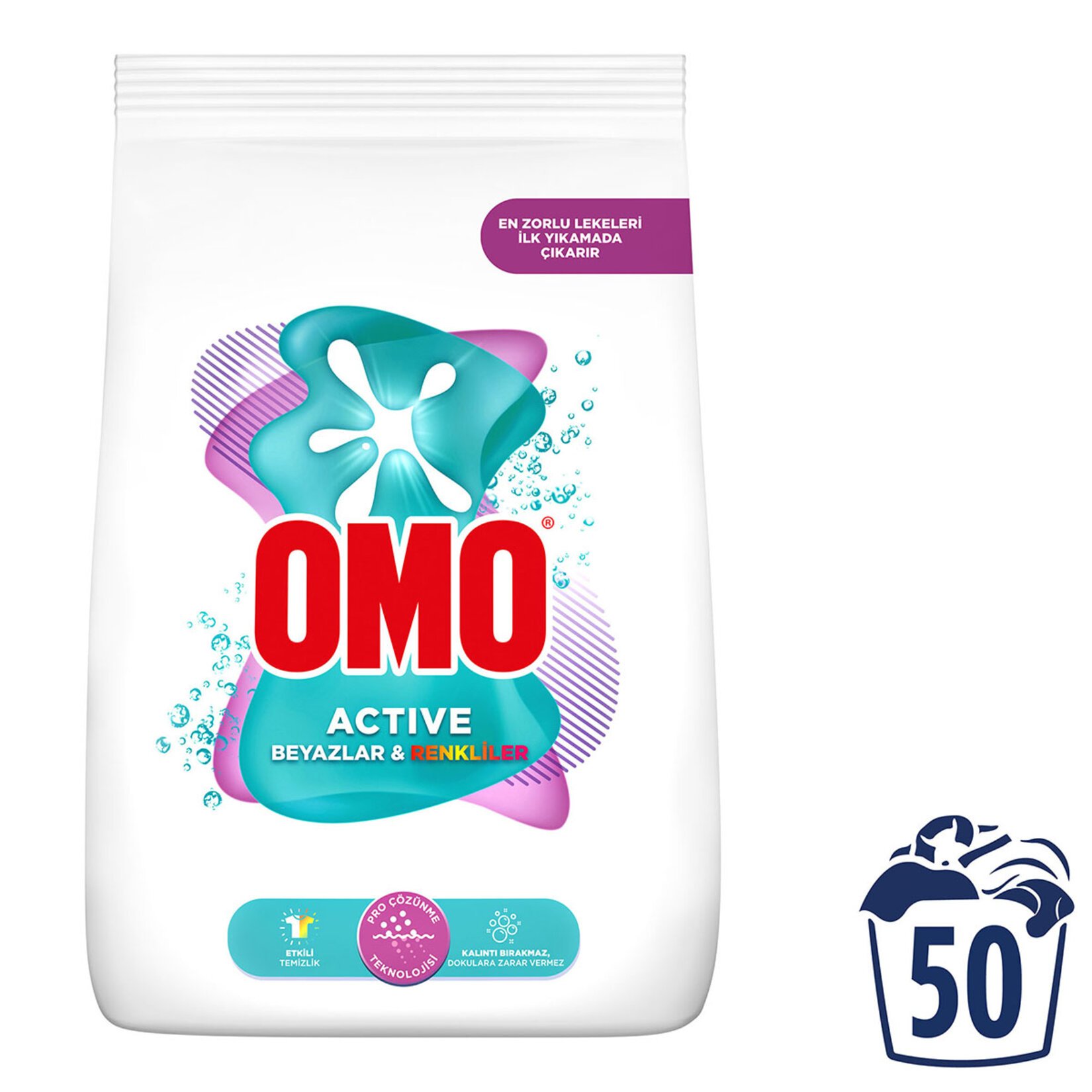 OMO ACTİVE RENKLİLER VE BEYAZ 7.5KG