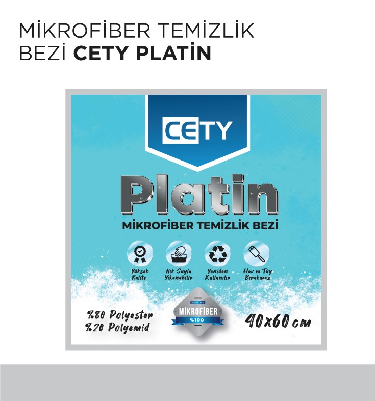 MİKROFİBER TEMİZLİK BEZİ CETY PLATİN