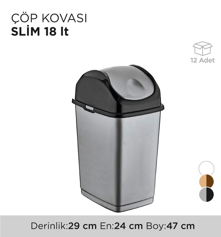 ÇÖP KOVASI SLİM 18LT