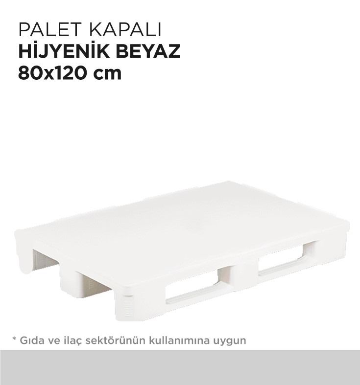 PALET KAPALI HİJYENİK BEYAZ 80x120