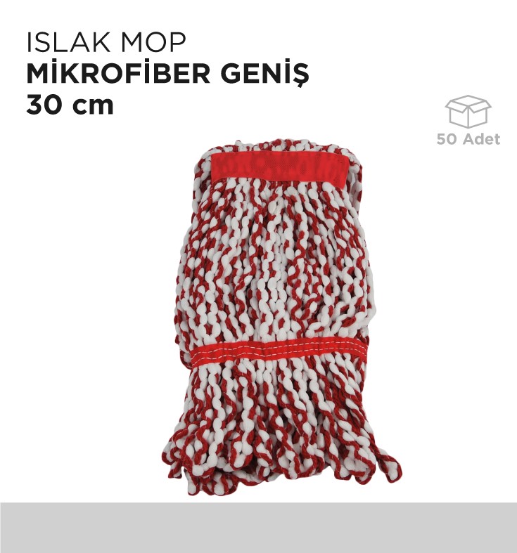 ISLAK MOP MİKROFİBER GENİŞ 30CM