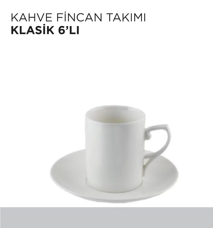 KAHVE FİNCAN TAKIMI KLASİK 6'LI