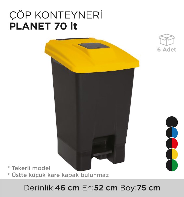 ÇÖP KONTEYNERİ PLANET 70LT