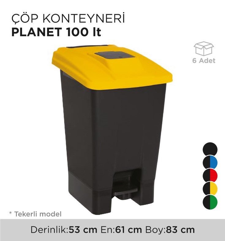 ÇÖP KONTEYNERİ PLANET 100LT