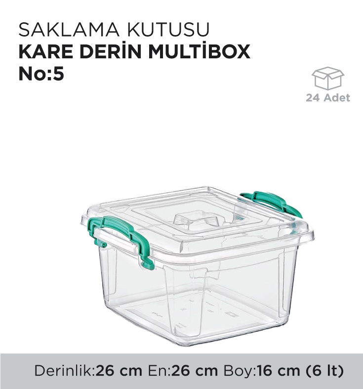 SAKLAMA KUTUSU KARE DERİN MULTİBOX NO 5