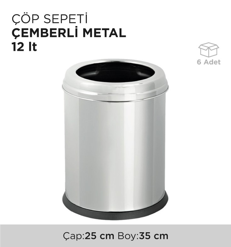 ÇÖP SEPETİ ÇEMBERLİ METAL 12LT