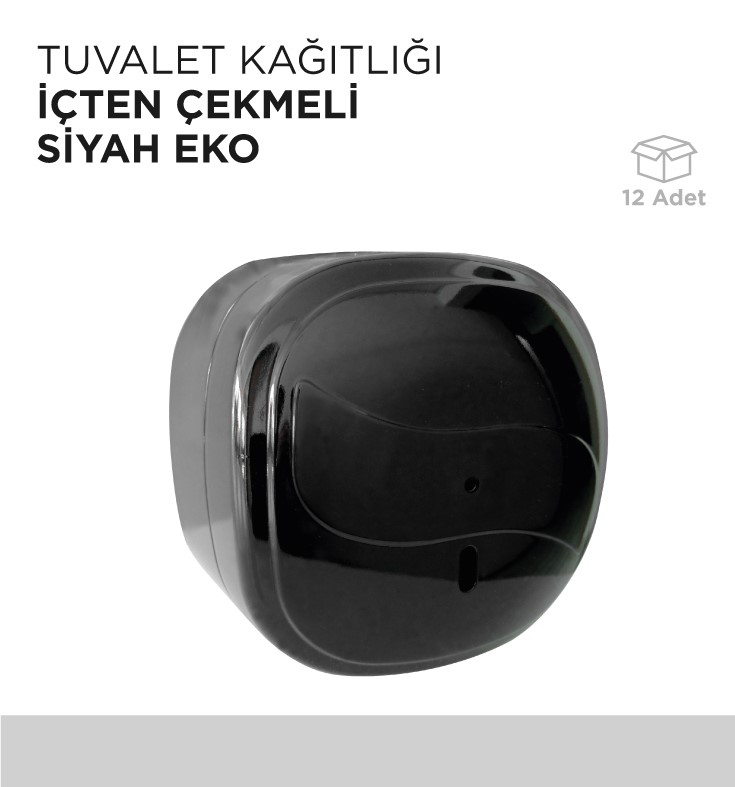 TUVALET KAĞITLIĞI İÇTEN ÇEKMELİ SİYAH EKO