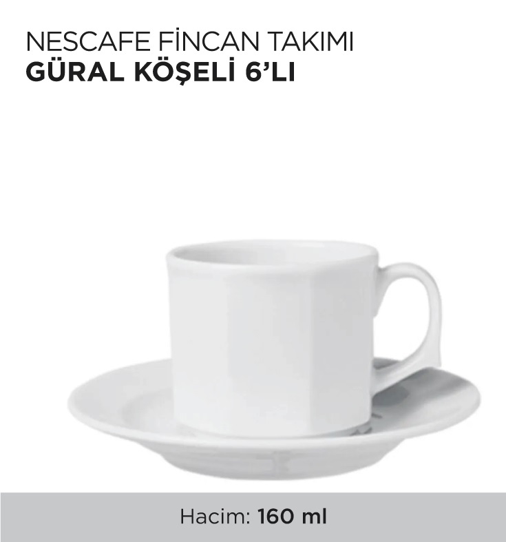 NESCAFE FİNCAN TAKIMI GÜRAL KÖŞELİ 6'LI