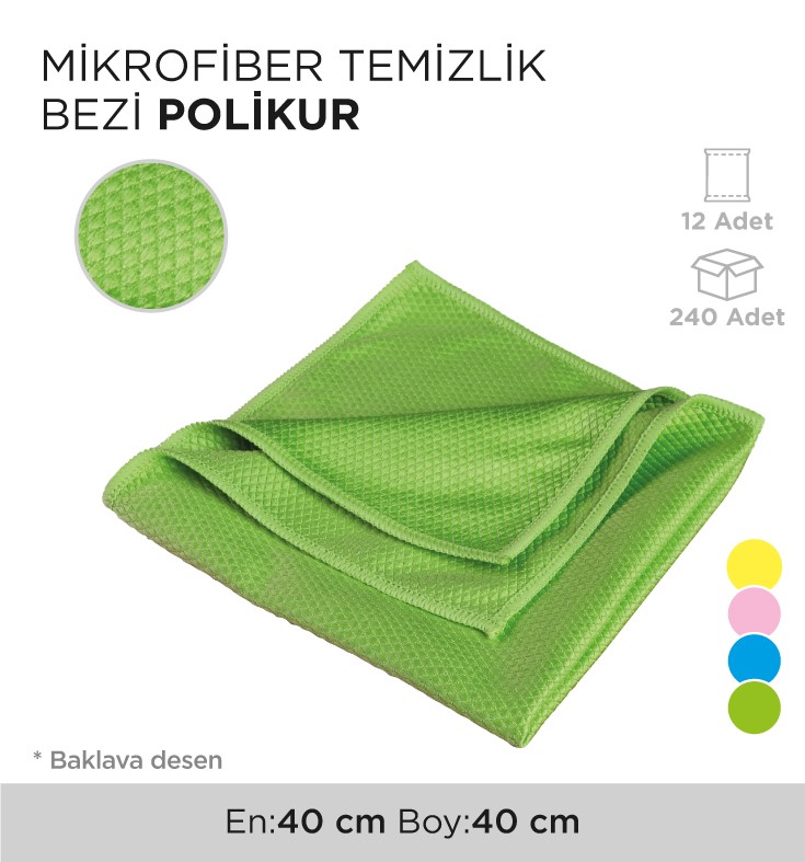 MİKROFİBER TEMİZLİK BEZİ POLİKUR