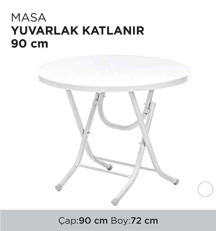 MASA YUVARLAK KATLANIR 90CM