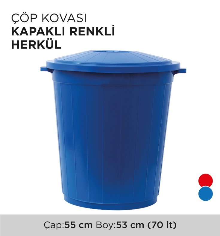 ÇÖP KOVASI KAPAKLI RENKLİ HERKÜL