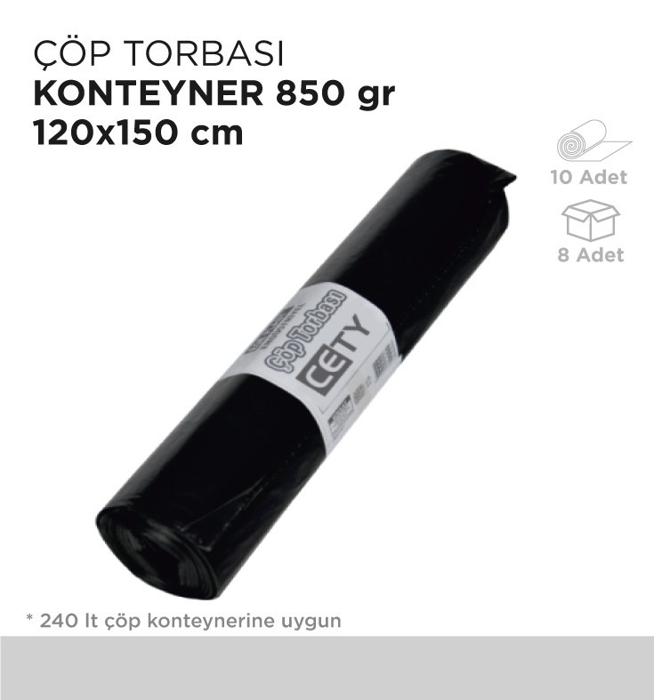 ÇÖP TORBASI KONTEYNER 850GR 120x150CM