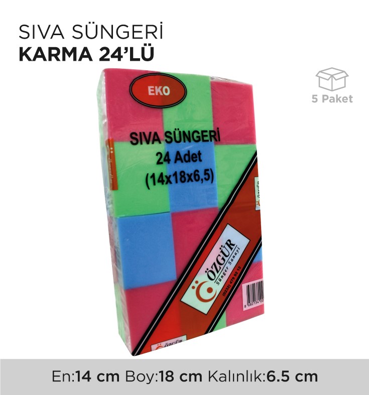 SIVA SÜNGERİ KARMA 24'LÜ