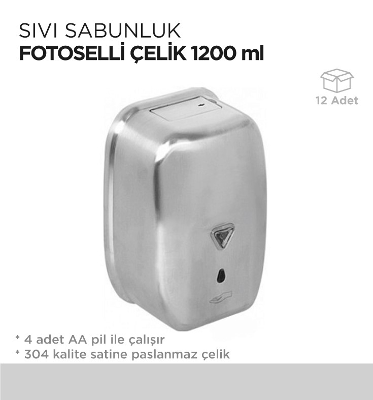 SIVI SABUNLUK FOTOSELLİ ÇELİK 1200ML