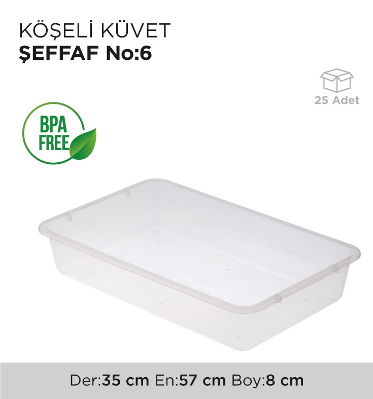 KÖŞELİ KÜVET ŞEFFAF NO 6