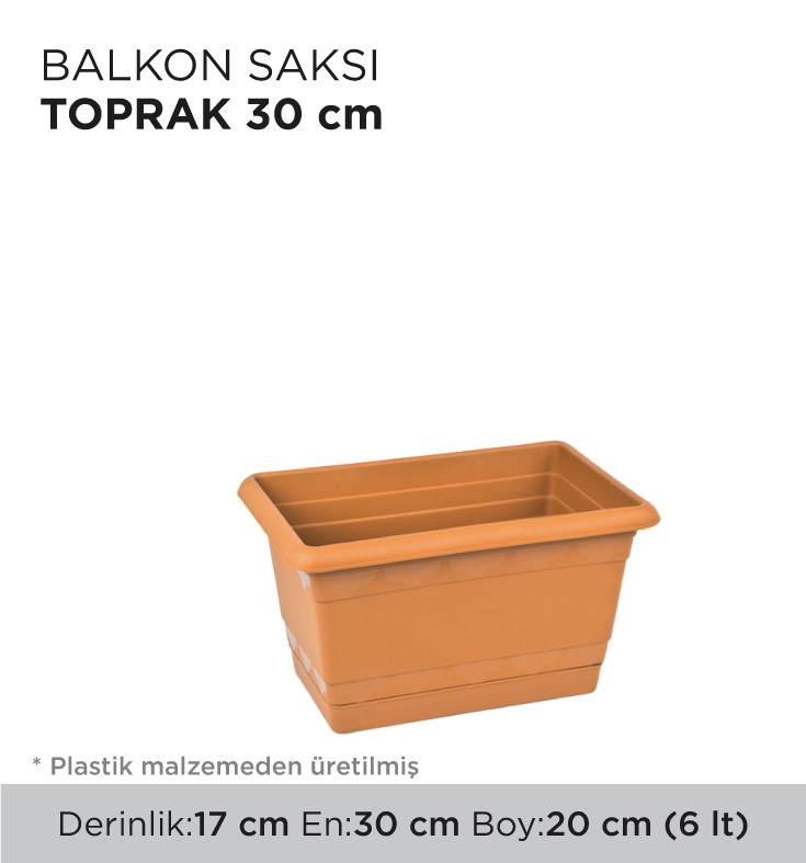 BALKON SAKSI TOPRAK 30CM